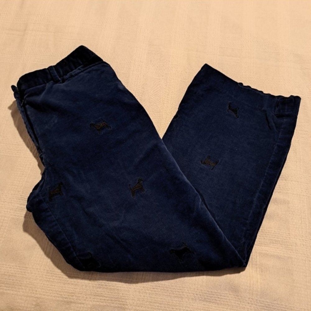 Lilly Pulitzer women's size 2, White Label dark blue corduroy pants havd defect